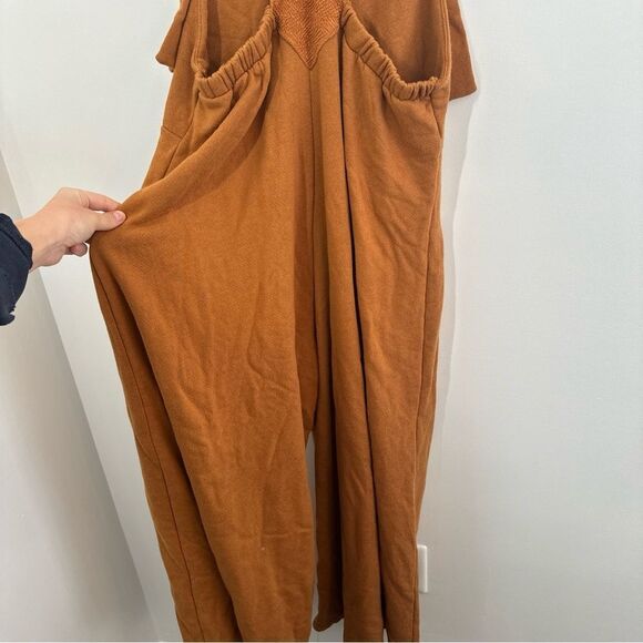 Bucket List Moxie Relaxed Cotton Jumpsuit Size Large Wide Leg - Picture 9 of 12
